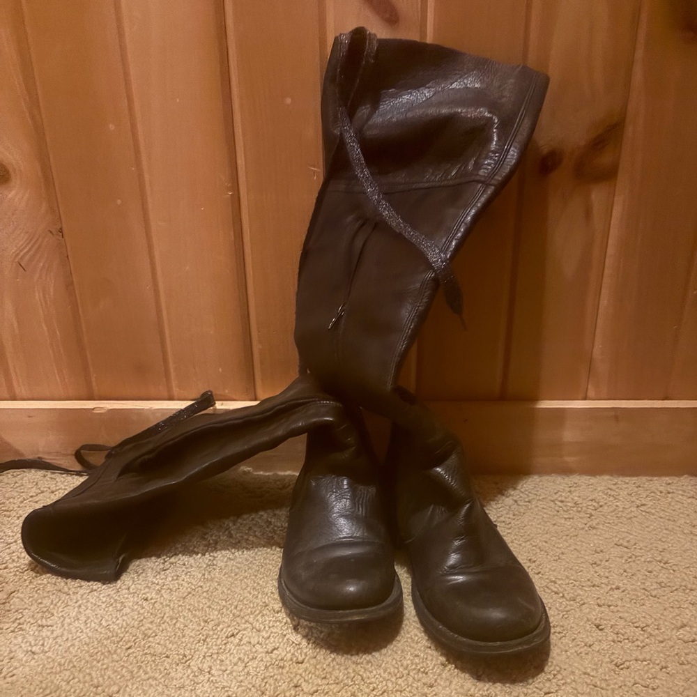 Steve Madden Black Over the Knee Boots